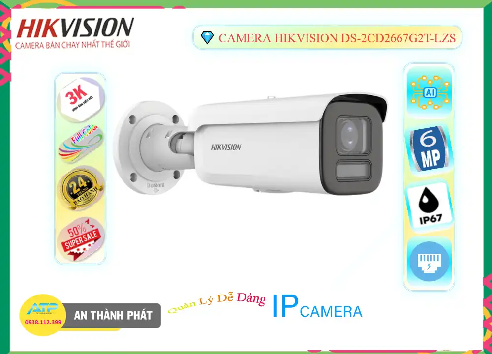 DS-2CD2667G2T-LZS sắc nét Hikvision DS-2CD2667G2T-LZS sắc nét Hikvision