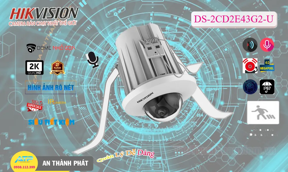 DS-2CD2E43G2-U sắc nét Hikvision DS-2CD2E43G2-U sắc nét Hikvision