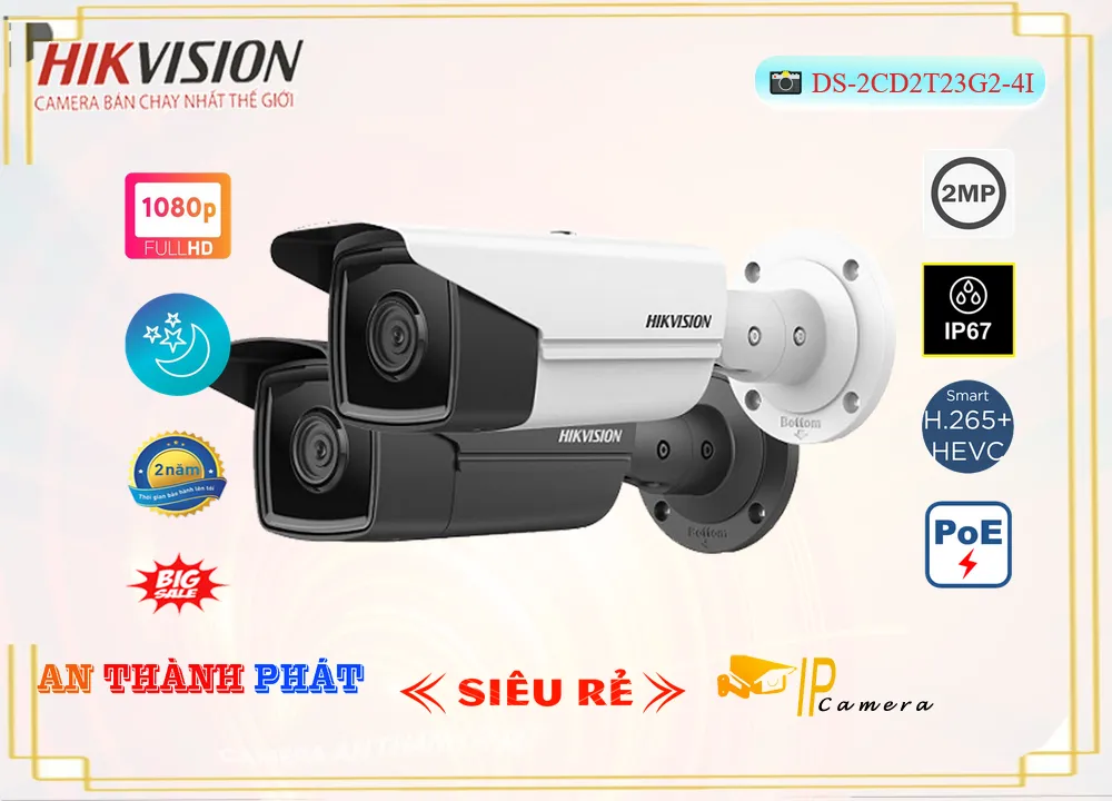 Camera Hikvision DS-2CD2T23G2-4I,Chất Lượng DS-2CD2T23G2-4I,DS-2CD2T23G2-4I Công Nghệ Mới,DS-2CD2T23G2-4IBán Giá Rẻ,DS