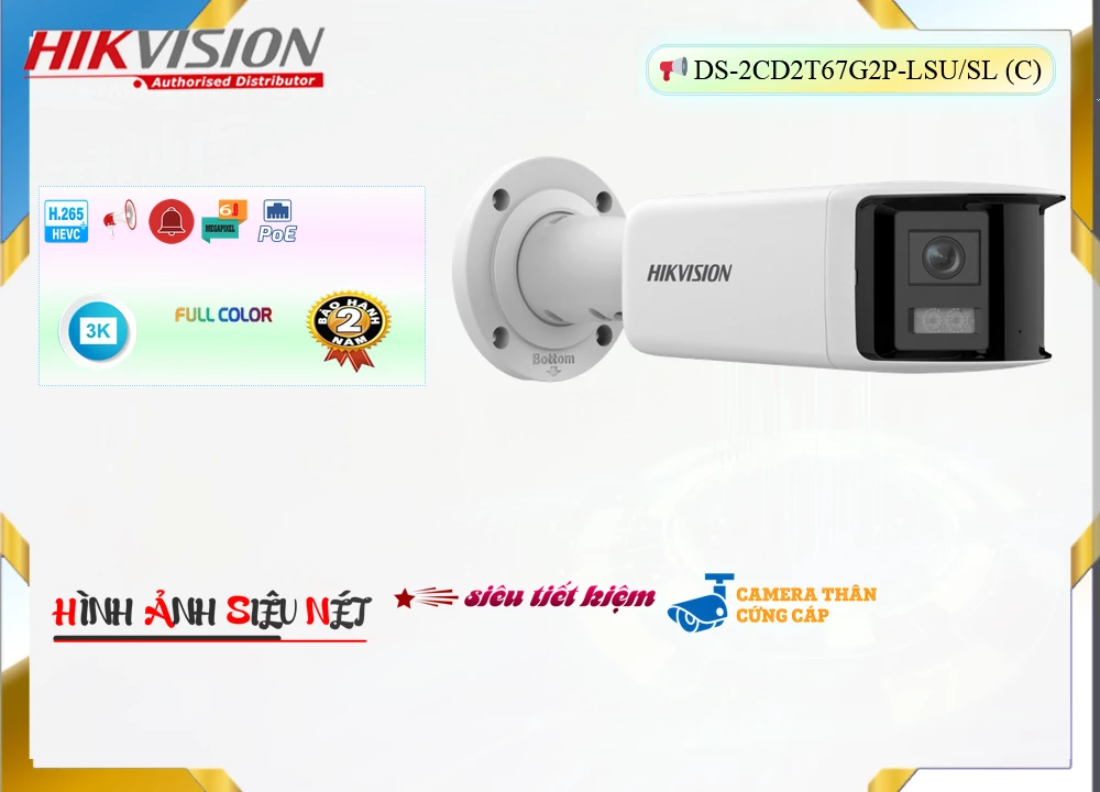 DS-2CD2T67G2P-LSU/SL(C) Camera Hikvision Tiết Kiệm,DS-2CD2T67G2P-LSU/SL(C) Giá Khuyến Mãi ,DS-2CD2T67G2P-LSU/SL(C) Giá