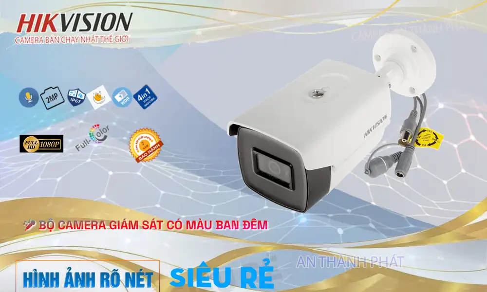 ➠  DS-2CE10DF0T-FS sắc nét Hikvision