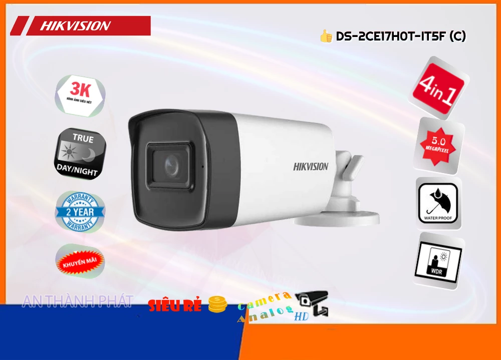 Camera Hikvision DS-2CE17H0T-IT5F(C),Giá DS-2CE17H0T-IT5F(C),phân phối DS-2CE17H0T-IT5F(C),DS-2CE17H0T-IT5F(C)Bán Giá