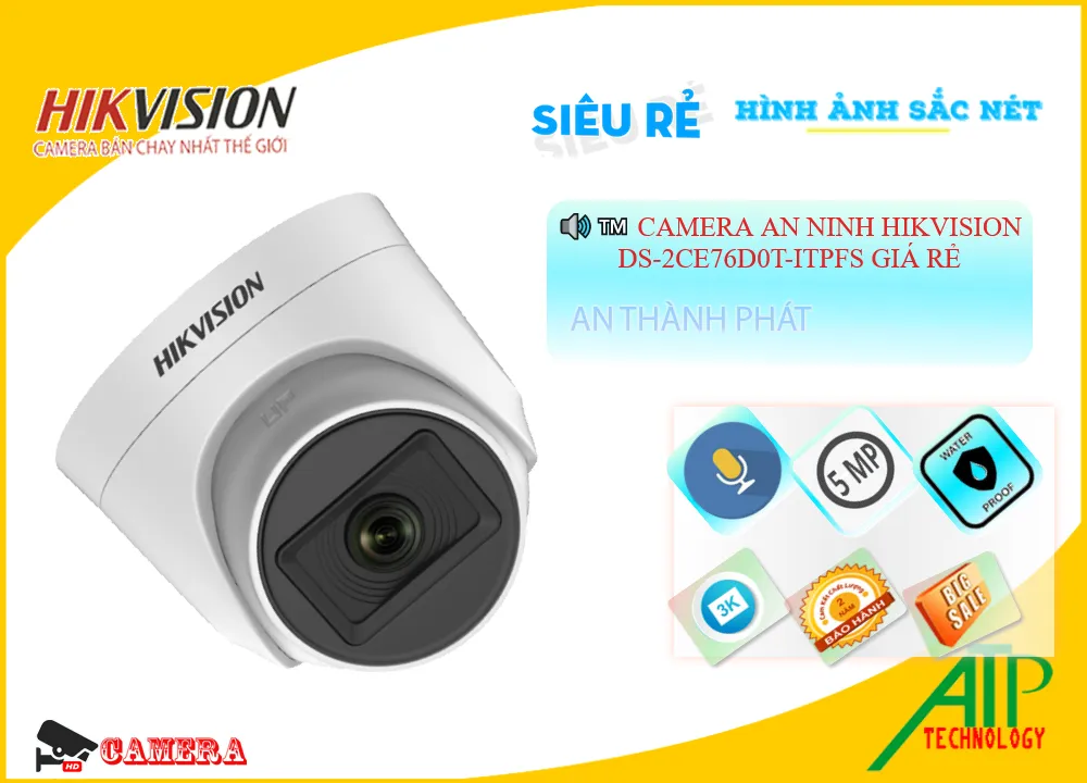 Camera An Ninh Hikvision DS-2CE76D0T-ITPFS Giá rẻ,Chất Lượng DS-2CE76D0T-ITPFS,DS-2CE76D0T-ITPFS Công Nghệ