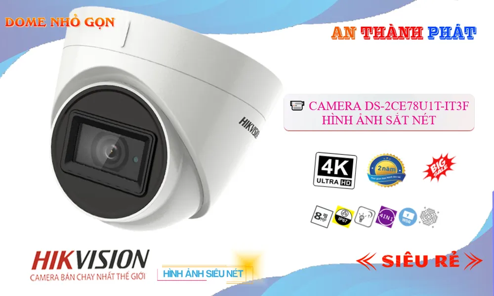 DS-2CE78U1T-IT3F sắc nét Hikvision DS-2CE78U1T-IT3F sắc nét Hikvision