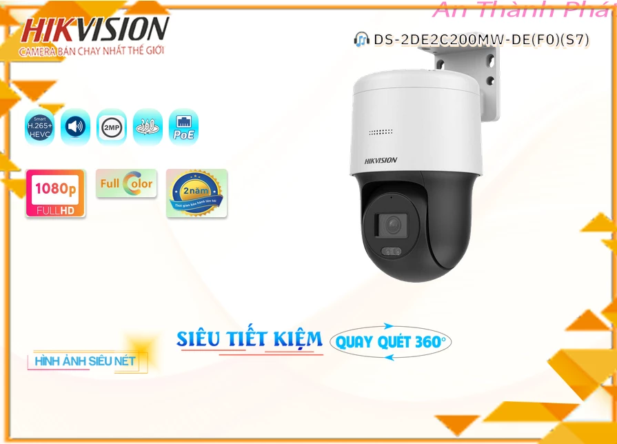 Camera Hikvision DS,2DE2C200MW,DE(F0)(S7),DS 2DE2C200MW DE(F0)(S7),Giá Bán DS,2DE2C200MW,DE(F0)(S7) sắc nét Hikvision