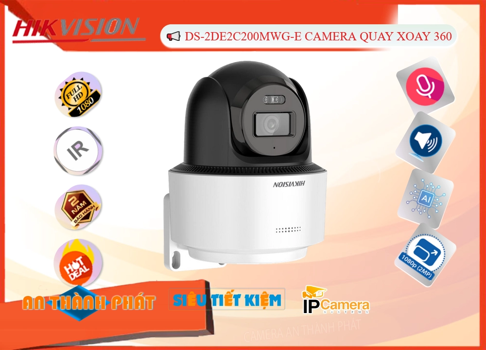 Camera DS-2DE2C200MWG-E Xoay 360,Giá DS-2DE2C200MWG-E,DS-2DE2C200MWG-E Giá Khuyến Mãi,bán DS-2DE2C200MWG-E, IP