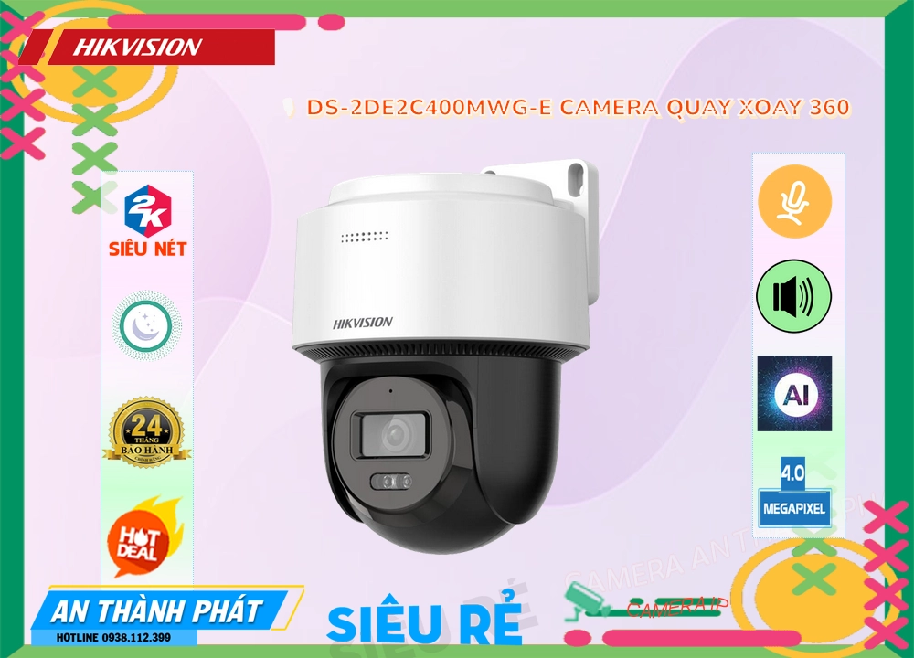 Camera DS-2DE2C400MWG-E Hồng ngoại,Giá DS-2DE2C400MWG-E,phân phối DS-2DE2C400MWG-E,Camera An Ninh Hikvision