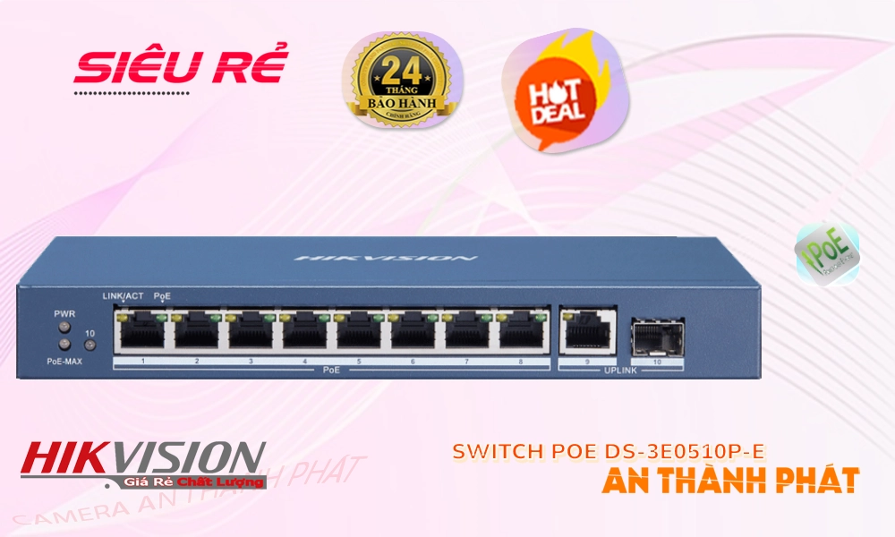 Hikvision  Switch chuyển đổi dữ liệu  DS-3E0510P-E