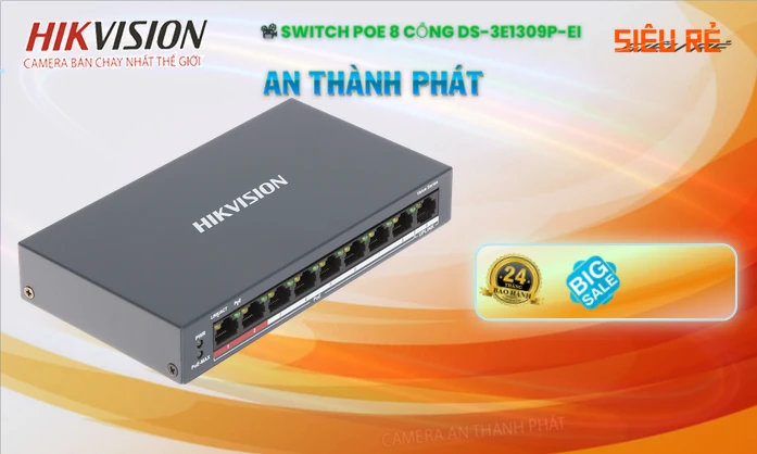 DS-3E1309P-EI  Hikvision  Bộ chia mạng