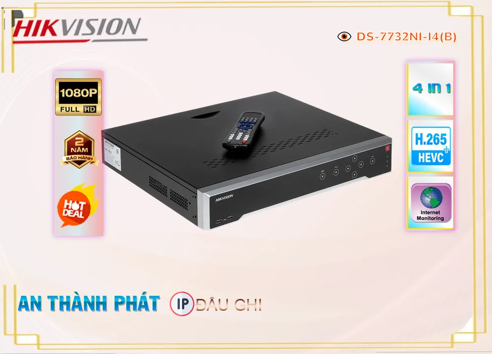 DS-7732NI-I4(B) sắc nét Hikvision