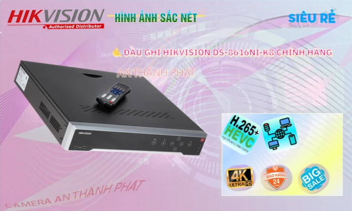 Đầu ghi Hikvision DS-8616NI-K8 Mẫu Đẹp Đầu ghi Hikvision DS-8616NI-K8 Mẫu Đẹp