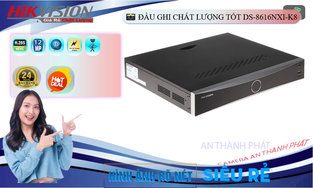 DS-8616NXI-K8 sắc nét Hikvision
