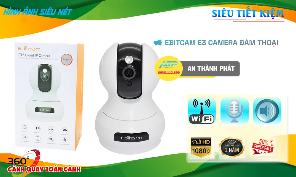 Ebitcame3 sắc nét Wifi Ebitcam