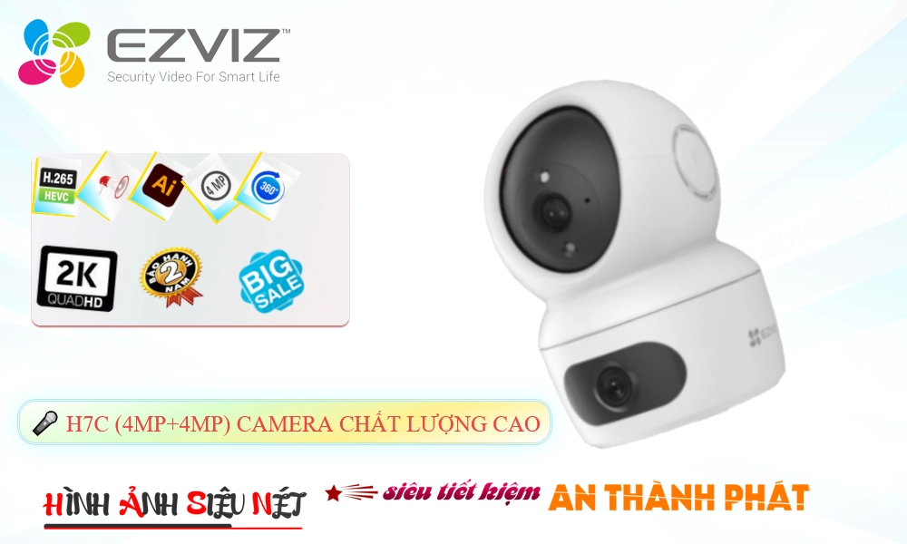 H7C (4MP+4MP) IP Không Dây Camera Giám Sát Giá rẻ