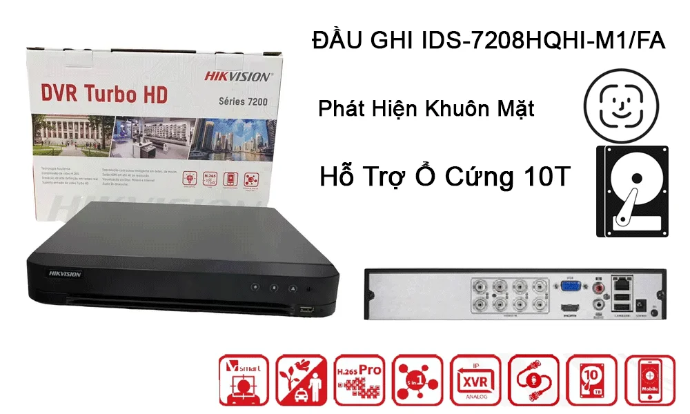 IDS-7208HQHI-M1/FA sắc nét Hikvision IDS-7208HQHI-M1/FA sắc nét Hikvision