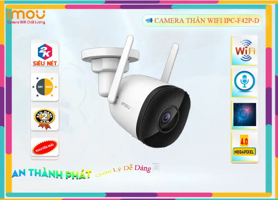 IPC-F42P-D sắc nét Wifi Imou IPC-F42P-D sắc nét Wifi Imou