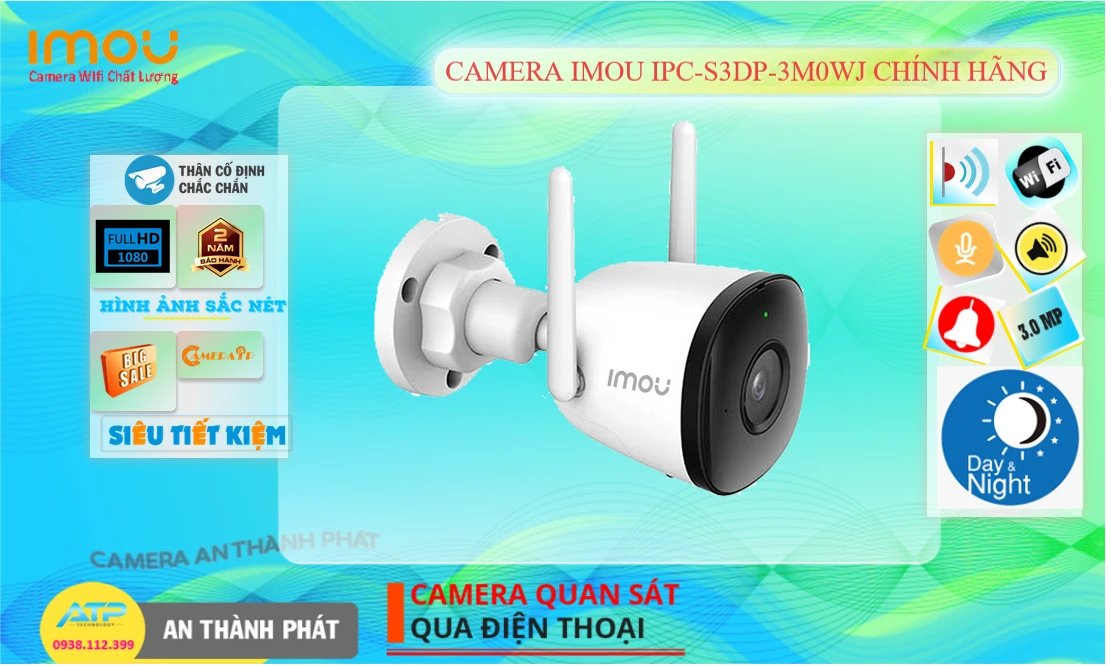 Camera  Wifi Imou IPC-S3DP-3M0WJ Mẫu Đẹp
