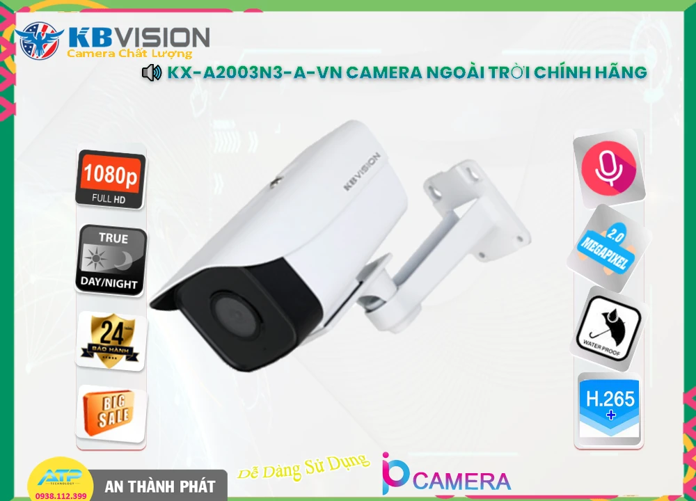 Camera Cấp Nguồ Qua Dây Mạng Công nghệ nỗi bật Điện năng tiêu thụ 12V KX-A2003N3-A-VN KBvision Camera Cấp Nguồ Qua Dây Mạng Công nghệ nỗi bật Điện năng tiêu thụ 12V KX-A2003N3-A-VN KBvision