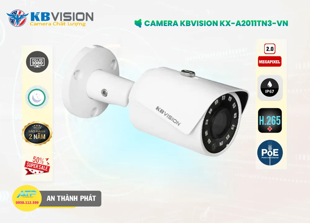Camera IP Kbvision KX-A2011TN3-VN,KX-A2011TN3-VN Giá rẻ,KX A2011TN3 VN,Chất Lượng KX-A2011TN3-VN,thông số