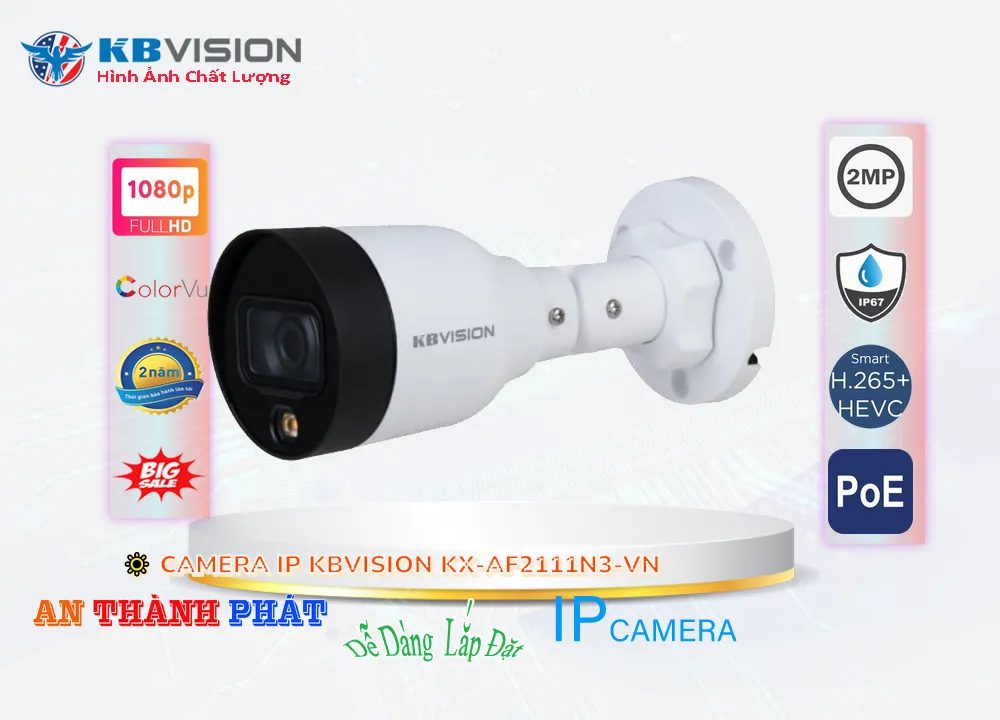 Camera IP Kbvision KX-AF2111N3-VN,KX-AF2111N3-VN Giá rẻ,KX-AF2111N3-VN Giá Thấp Nhất,Chất Lượng