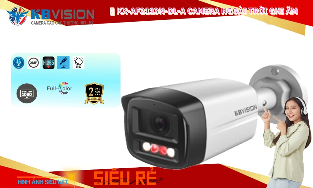 KBvision KX-AF2113N-DL-A Siêu rẻ Camera IP PoE KBvision KX-AF2113N-DL-A Siêu rẻ