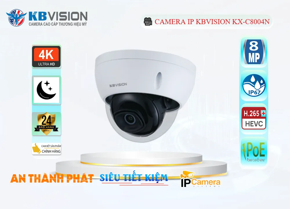 Camera IP Kbvision Dome KX-C8004N,thông số KX-C8004N,KX-C8004N Giá rẻ,KX C8004N,Chất Lượng KX-C8004N,Giá