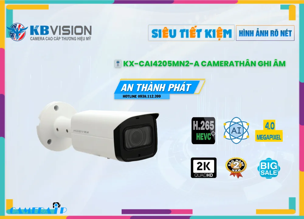Camera Kbvision KX-CAi4205MN2-A,KX-CAi4205MN2-A Giá rẻ ,KX CAi4205MN2 A, Chất Lượng KX-CAi4205MN2-A, thông số