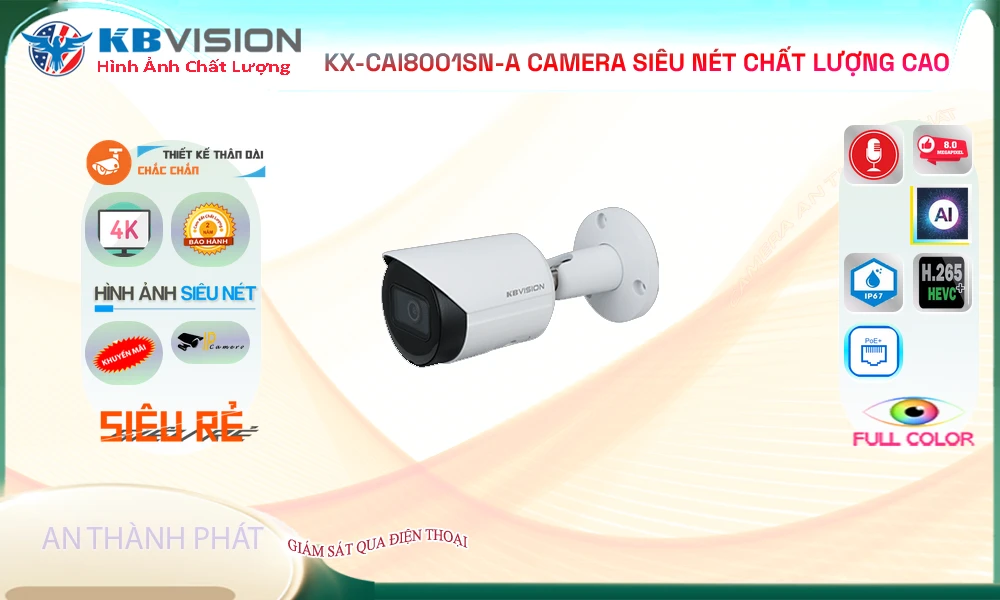 KX-CAi8001SN-A Camera Giám Sát Công Nghệ Mới,KX-CAi8001SN-A Giá Khuyến Mãi, Cấp Nguồ Qua Dây Mạng KX-CAi8001SN-A Giá