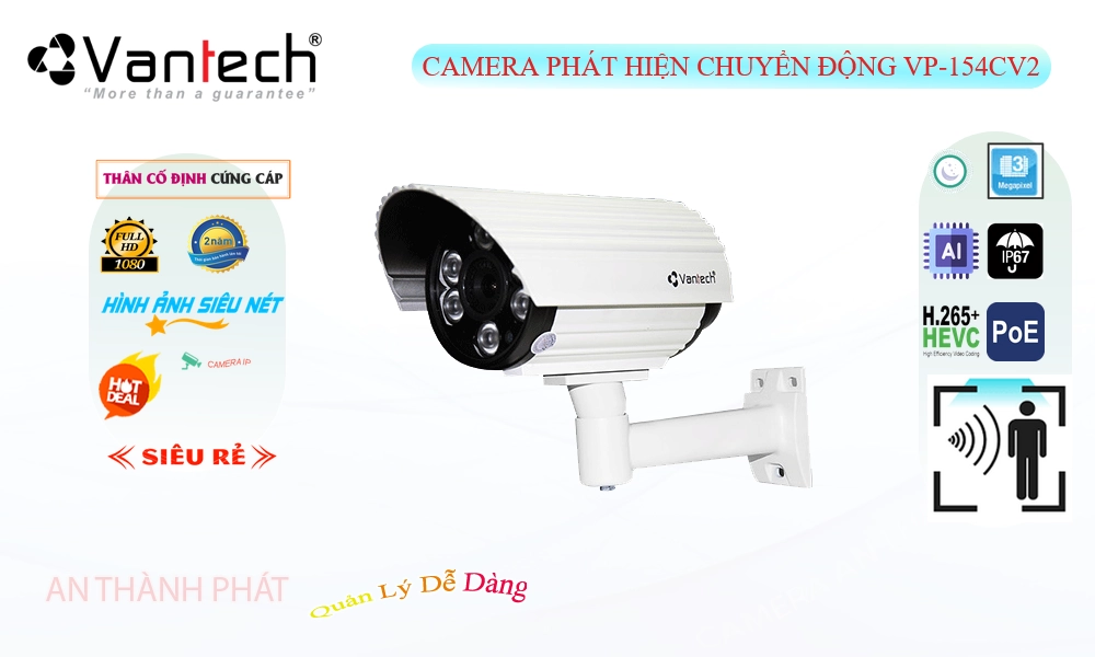 VP-154CV2 Camera Cấp Nguồ Qua Dây Mạng VanTech