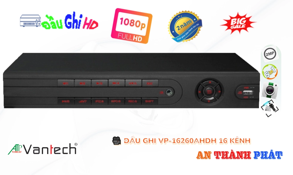 Đầu Ghi VanTech Với giá cạnh tranh VP-16260AHDH