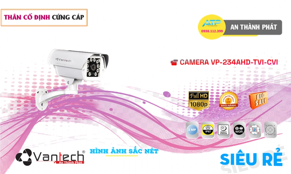 Camera VanTech VP-234AHD/TVI/CVI Mẫu Đẹp Camera VanTech VP-234AHD/TVI/CVI Mẫu Đẹp