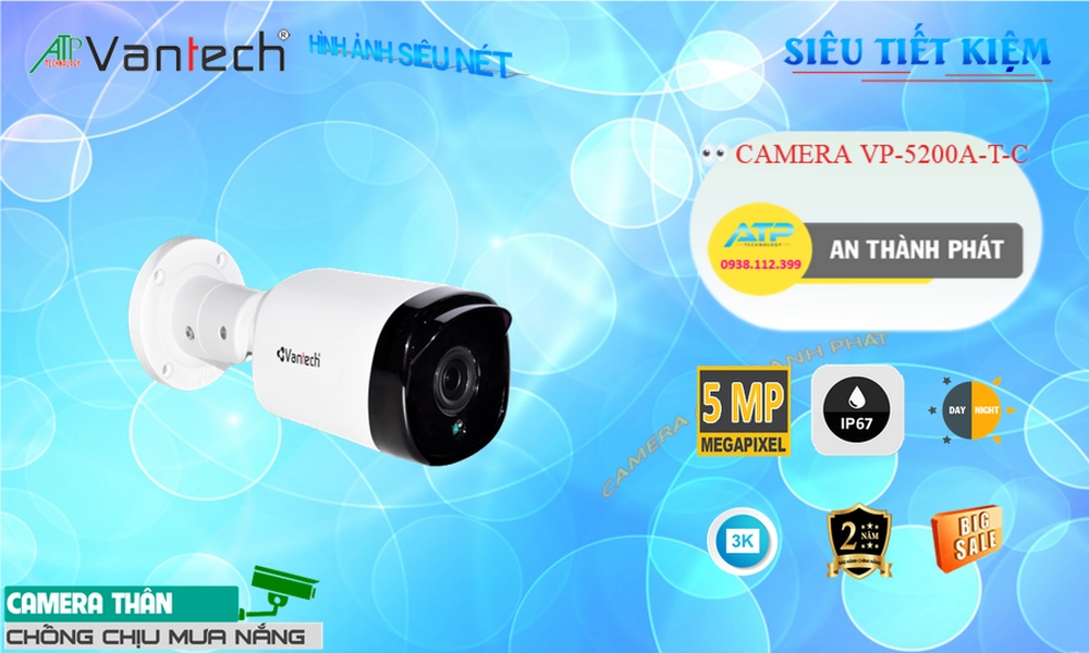 Camera VanTech Thiết kế Đẹp Công Nghệ HD VP-5200A|T|C Camera VanTech Thiết kế Đẹp Công Nghệ HD VP-5200A|T|C