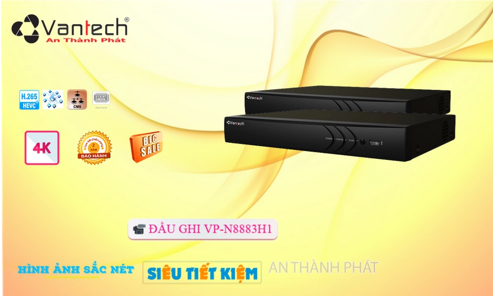 Đầu ghi VanTech VP-N8883H1 Tiết Kiệm