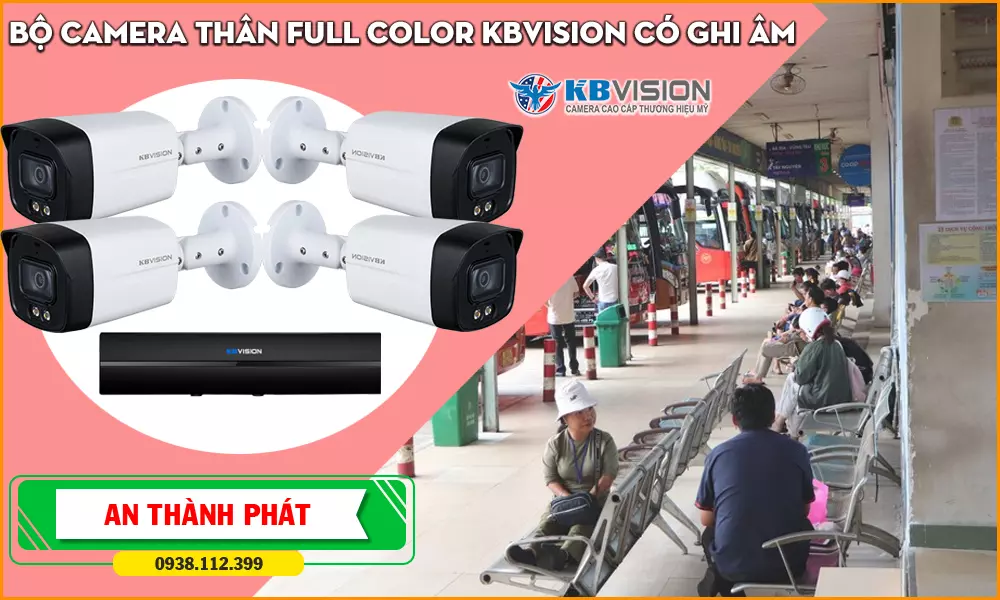 Bộ Camera Thân Full Color KBVISION Có Ghi Âm ,7 từ khóa tìm kiếm trên Google: Bộ camera thân KBVISION full color
